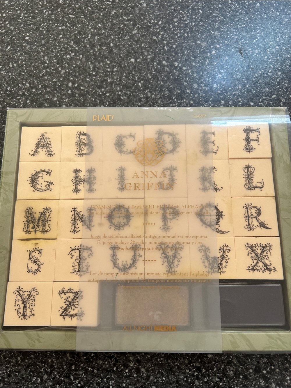 Decorative Alphabet Rubber Stamp Set - Anne Griffin Design | retro 90s